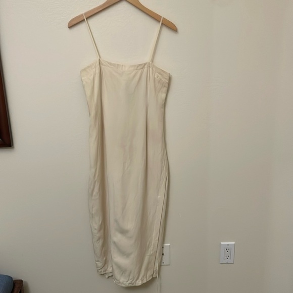 Morgane Le Fay Cream Color Silk & Linen Long Dress—STUNNING! Old Money-Event-EUC - Picture 1 of 11